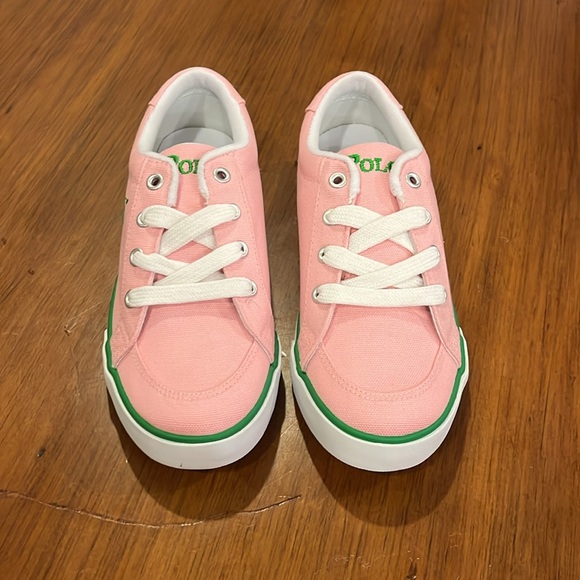 Polo Ralph Lauren Brisbane Shoes Sneakers pink Girls Grade School Size 6 Youth - Picture 6 of 11